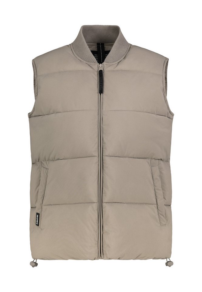 SUBLEVEL Steppweste Damen Weste mit Stehkragen und Gummizug mit Leistentaschen, verschiedenen Badges von SUBLEVEL