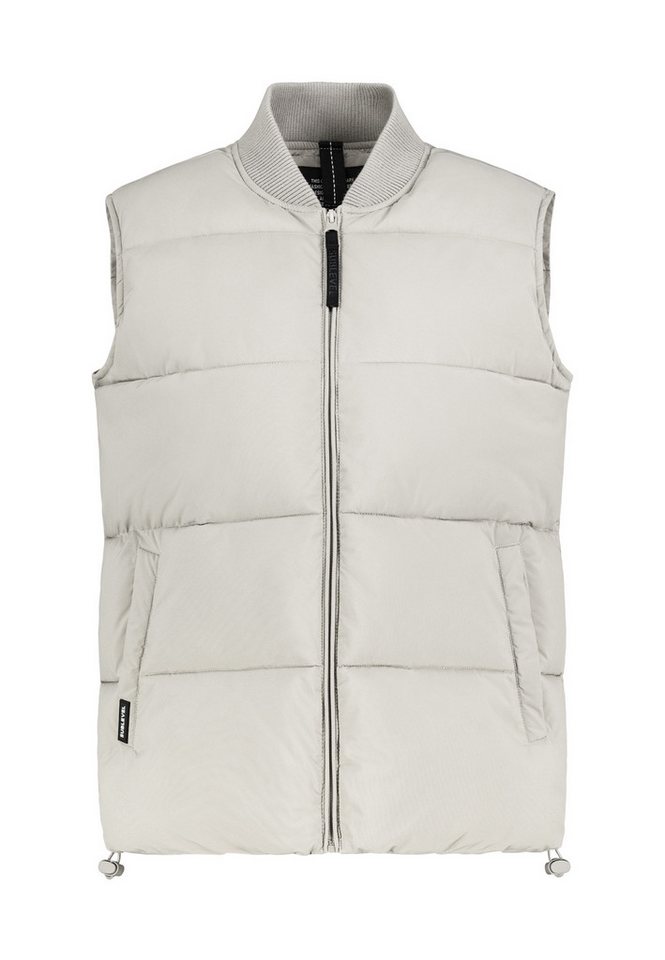 SUBLEVEL Steppweste Damen Weste mit Stehkragen und Gummizug mit Leistentaschen, verschiedenen Badges von SUBLEVEL