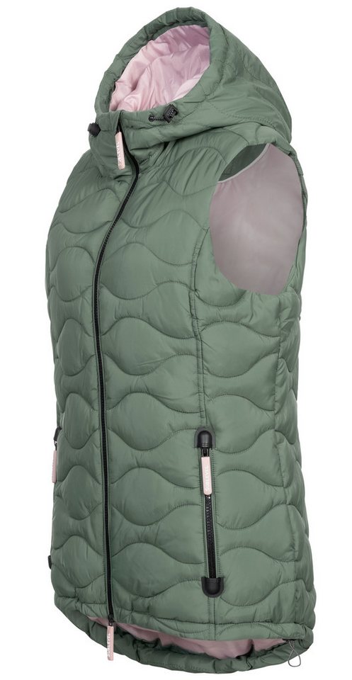 SUBLEVEL Steppweste Damen mit Kapuze Waistcoat Bodywarmer Waistcoat kurze Winter Weste von SUBLEVEL