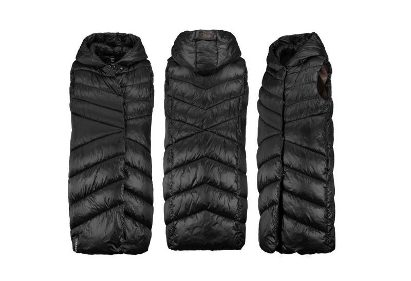 SUBLEVEL Steppweste Lange Stepp weste Kapuze Übergangs Herbst Winter Windbreaker Long von SUBLEVEL