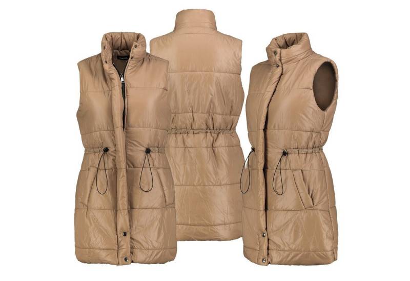 SUBLEVEL Steppweste Damen Lange Steppweste Weste Bodywarmer Windbreaker Übergangsjacke von SUBLEVEL