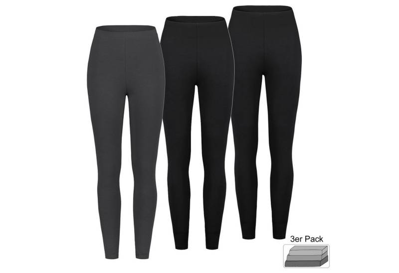 SUBLEVEL Stretch-Hose Bequeme Damen Leggings Freizeit Sport Blickdicht 3er-Pack Sporthose von SUBLEVEL