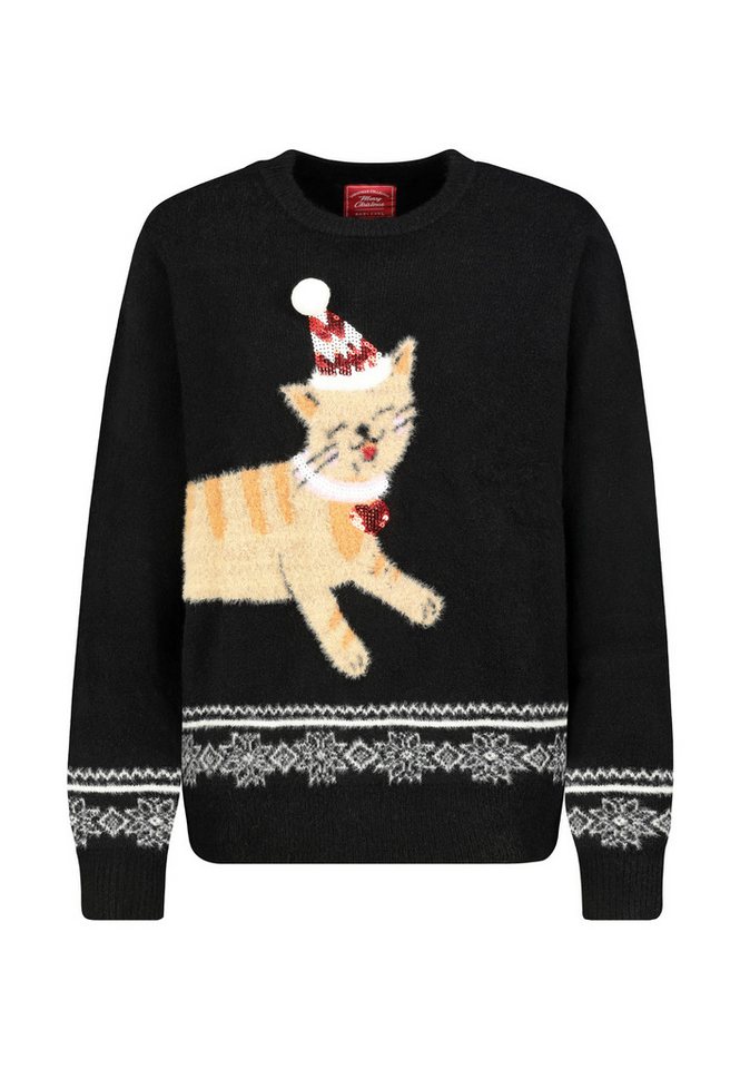 SUBLEVEL Strickpullover Damen Jacquard Weihnachtspullover von SUBLEVEL