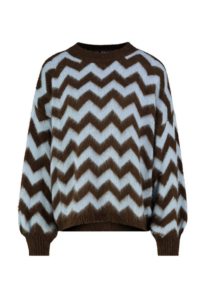 SUBLEVEL Strickpullover Damen Pullover Strick mit überschnittener Schulter Pullover langarm, Rundhalsausschnitt von SUBLEVEL