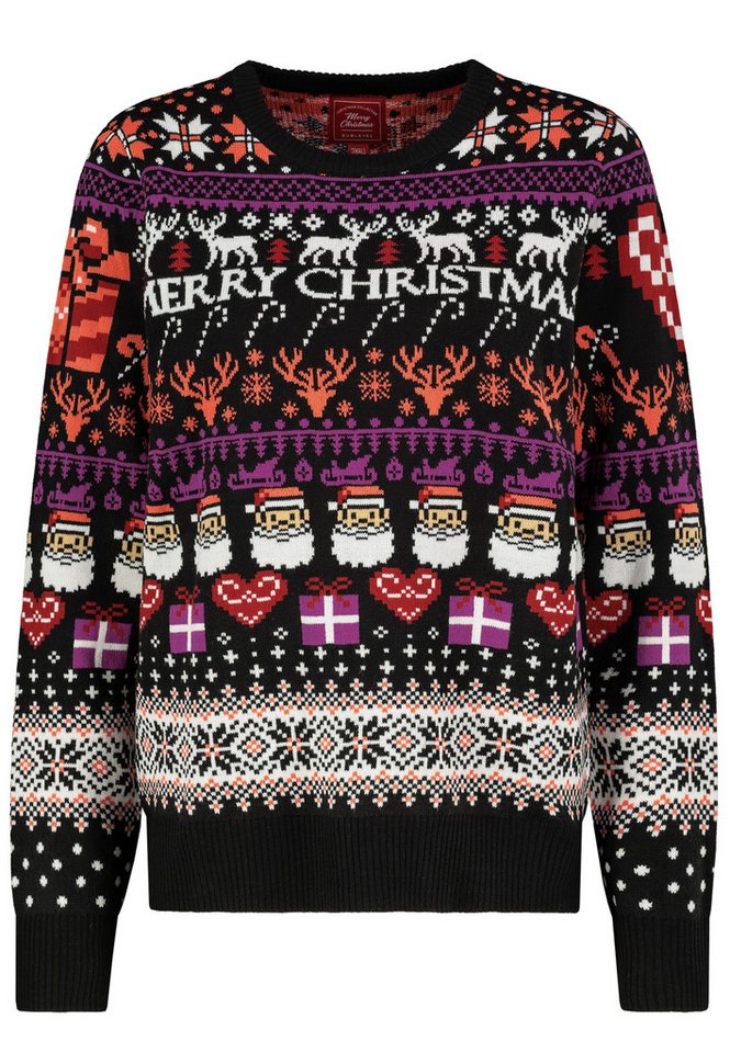 SUBLEVEL Strickpullover Damen Weihnachtspullover verschiedene Motive Weihnacht-Artworks von SUBLEVEL