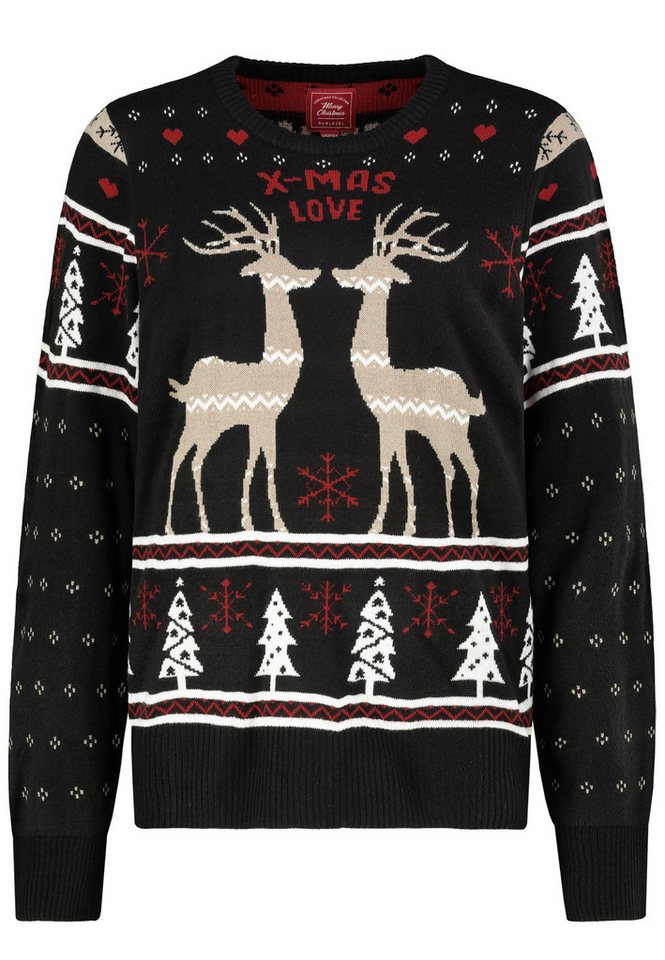 SUBLEVEL Strickpullover Damen Weihnachtspullover verschiedene Motive Weihnacht-Artworks von SUBLEVEL