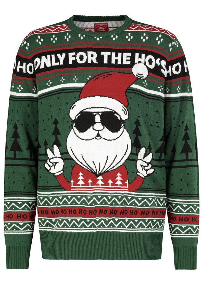 SUBLEVEL Strickpullover Herren Weihnachts Pullover originelle Motive Weihnachtspullover von SUBLEVEL