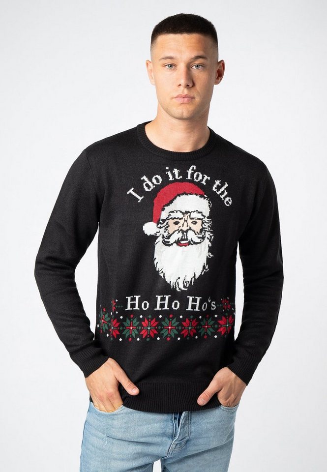 SUBLEVEL Strickpullover Herren Weihnachts Pullover originelle Motive Weihnachtspullover von SUBLEVEL