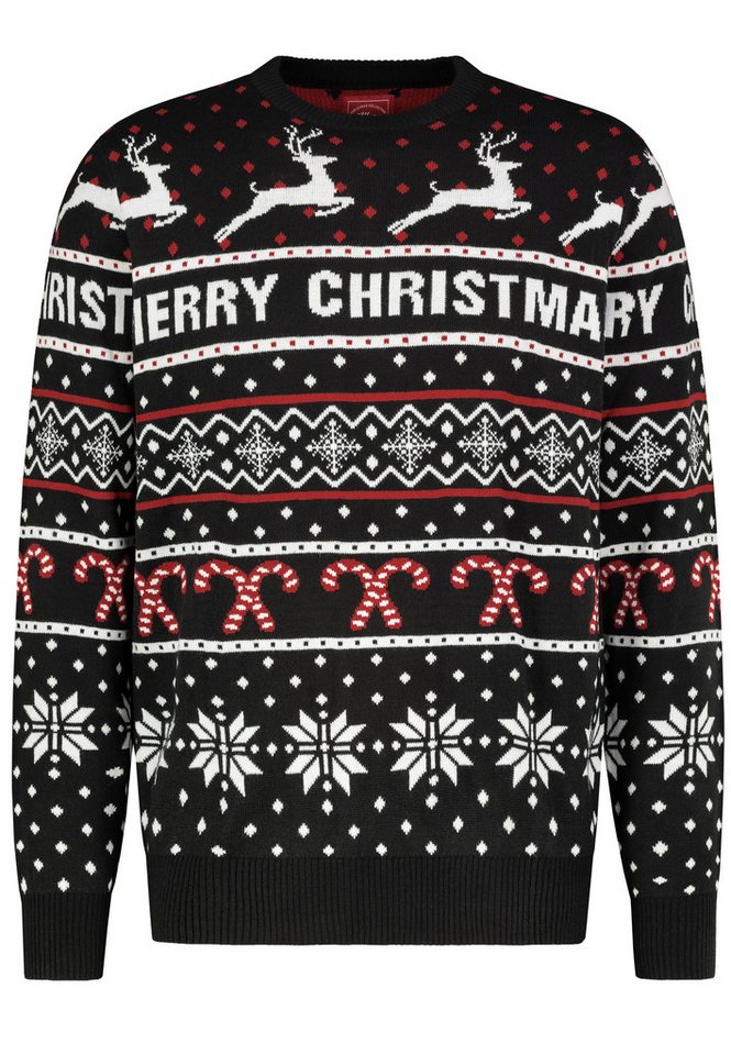 SUBLEVEL Strickpullover Herren Weihnachts Pullover originelle Motive Weihnachtspullover von SUBLEVEL