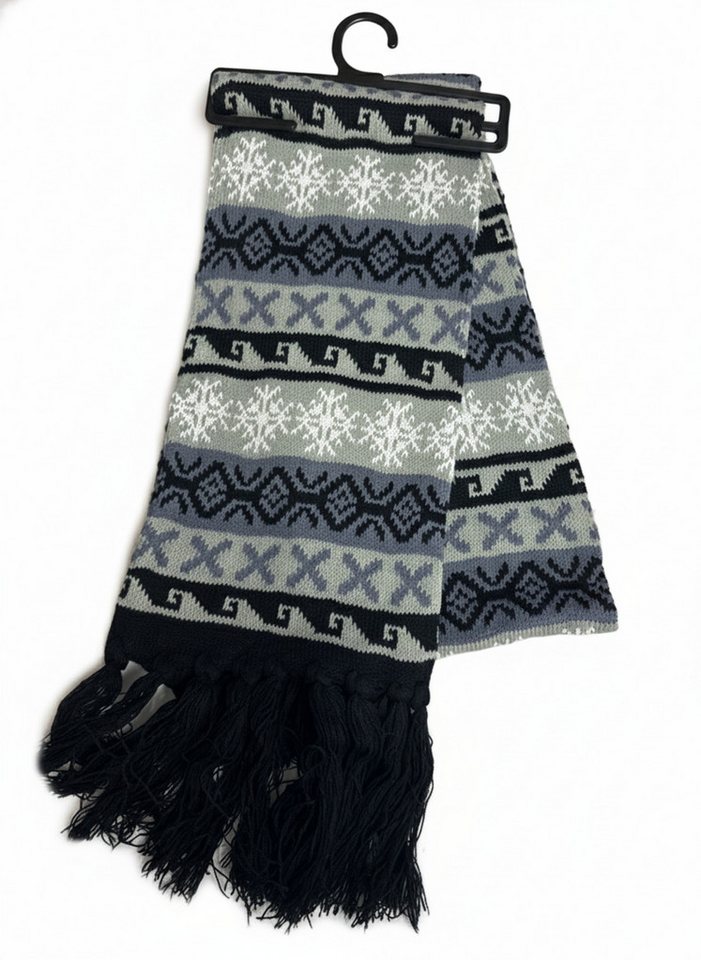 SUBLEVEL Strickschal Klassischer Norweger-Strickschal, Zeitloses Winter-Accessoire von SUBLEVEL