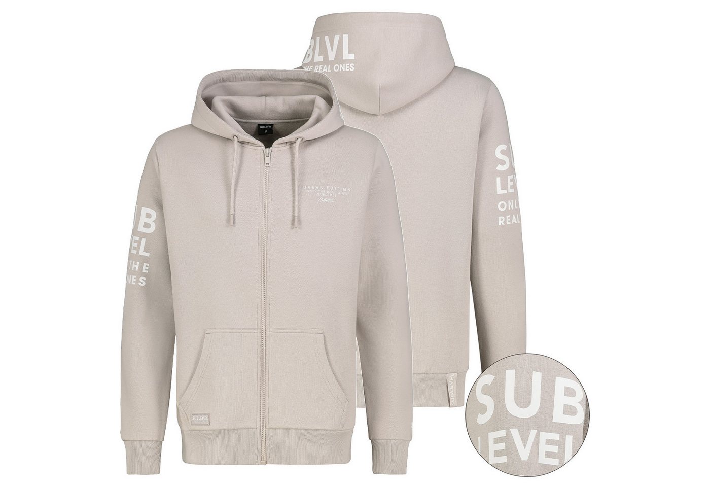 SUBLEVEL Sweatjacke Herren Sweat Jacke Hoodie Kapuzenpullover Übergangs Herbst Winter SUBLEVEL Sweatjacke Herren Sweat Jacke Hoodie Kapuzenpullover Übergangs Herbst Winter von SUBLEVEL