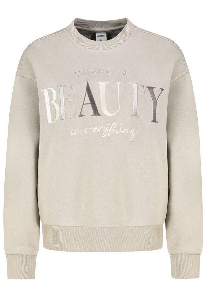 SUBLEVEL Sweatshirt Damen Pullover kuschelig weich Flauschig Sweater Crewneck XS-XXL von SUBLEVEL