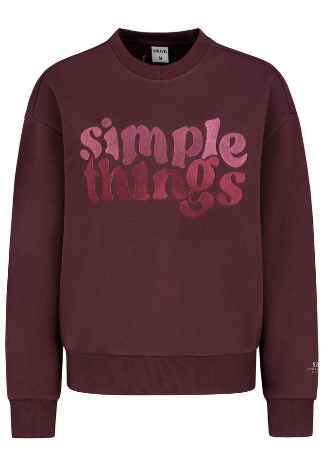 SUBLEVEL Sweatshirt Damen Pullover kuschelig weich Flauschig Sweater Crewneck XS-XXL von SUBLEVEL