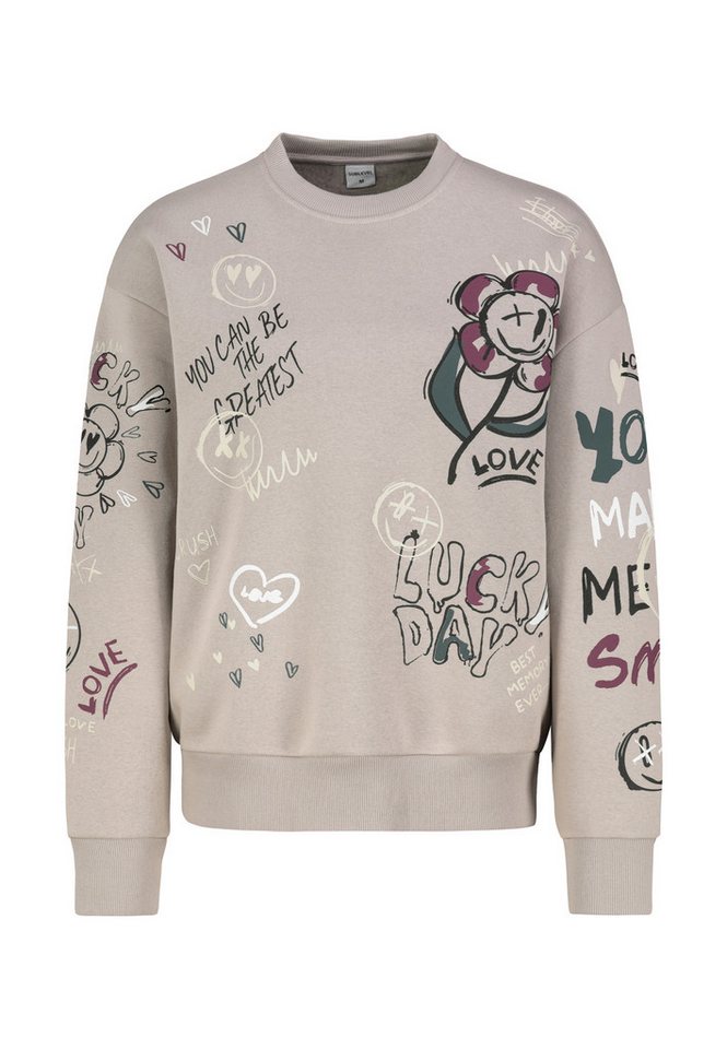 SUBLEVEL Sweatshirt Damen Pullover langarm im Alloverprint Sweater, Sweatpullover von SUBLEVEL