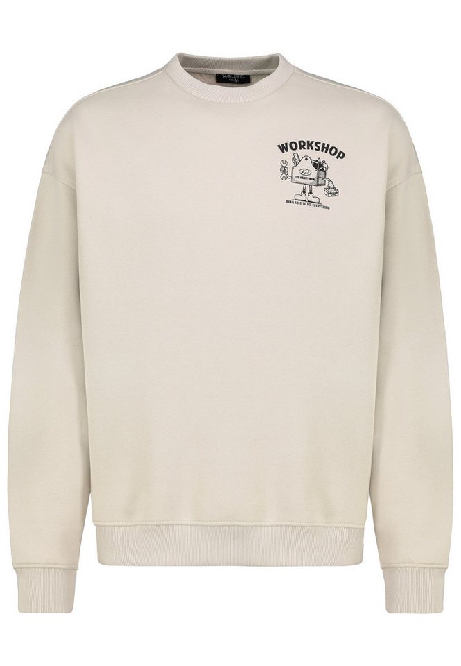 SUBLEVEL Sweatshirt Herren Pullover langarm mit Backprint Sweater, Sweatpullover von SUBLEVEL