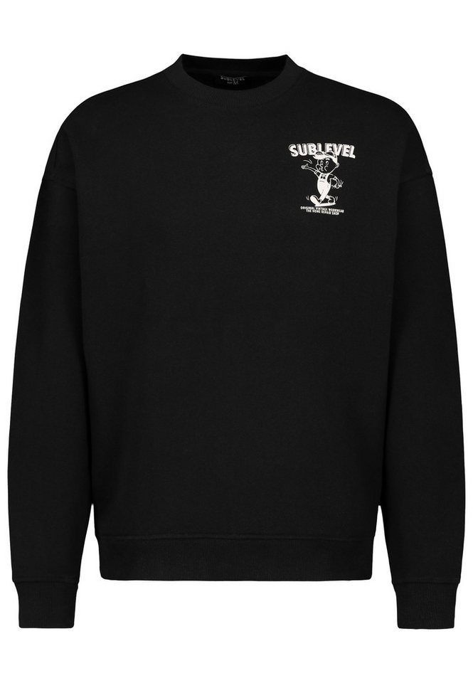 SUBLEVEL Sweatshirt Herren Pullover langarm mit Backprint Sweater, Sweatpullover SUBLEVEL Sweatshirt Herren Pullover langarm mit Backprint Sweater, Sweatpullover von SUBLEVEL