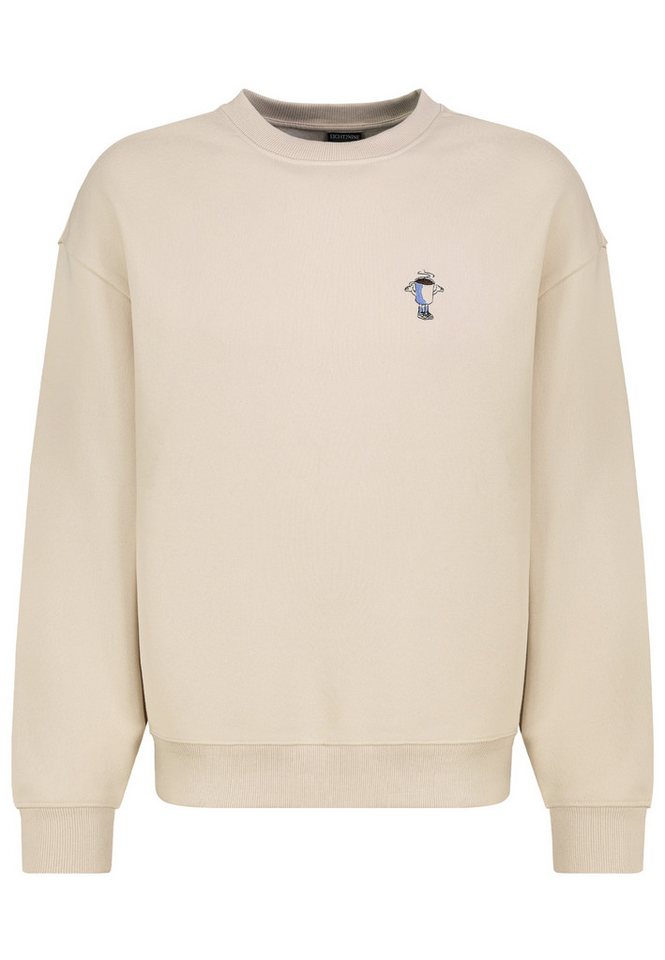 SUBLEVEL Sweatshirt Herren Pullover langarm mit Stickerei Sweater, Sweatpullover von SUBLEVEL