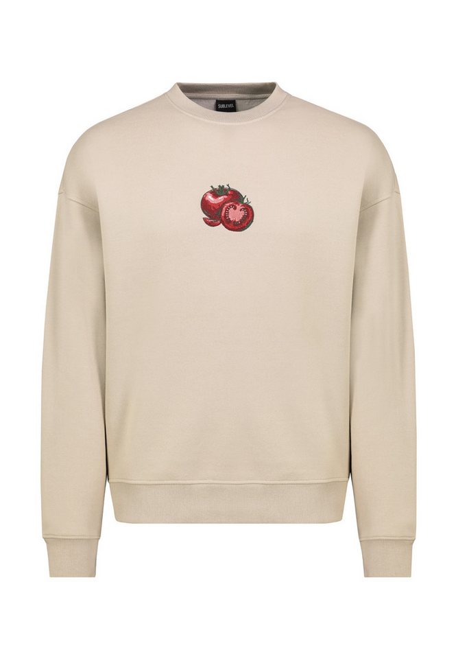 SUBLEVEL Sweatshirt Herren Pullover langarm oversize mit Prints Sweater, Sweatpullover von SUBLEVEL