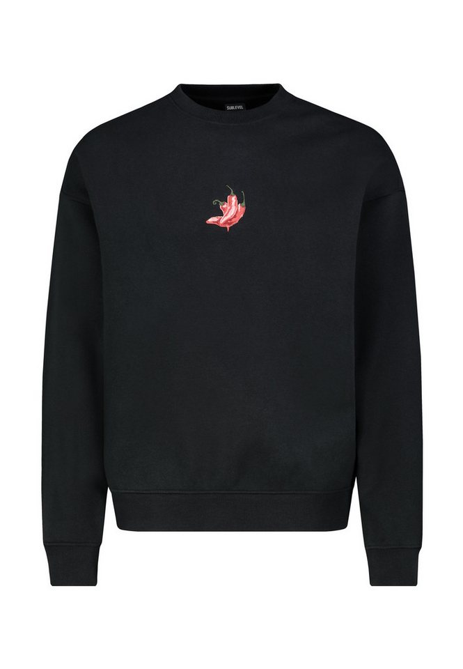 SUBLEVEL Sweatshirt Herren Pullover langarm oversize mit Prints Sweater, Sweatpullover von SUBLEVEL