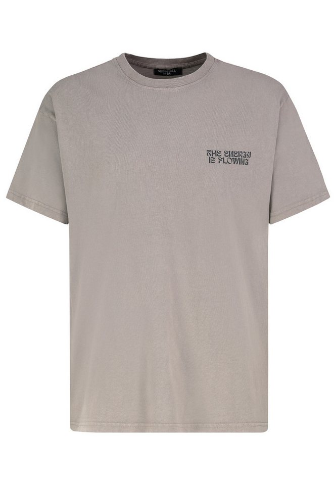 SUBLEVEL T-Shirt Moderne Passform mit modischem Druck Streetstyle Shirt von SUBLEVEL