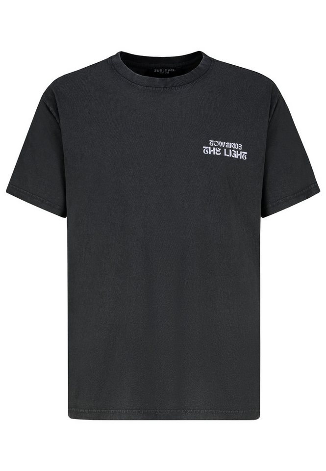 SUBLEVEL T-Shirt Moderne Passform mit modischem Druck Streetstyle Shirt von SUBLEVEL