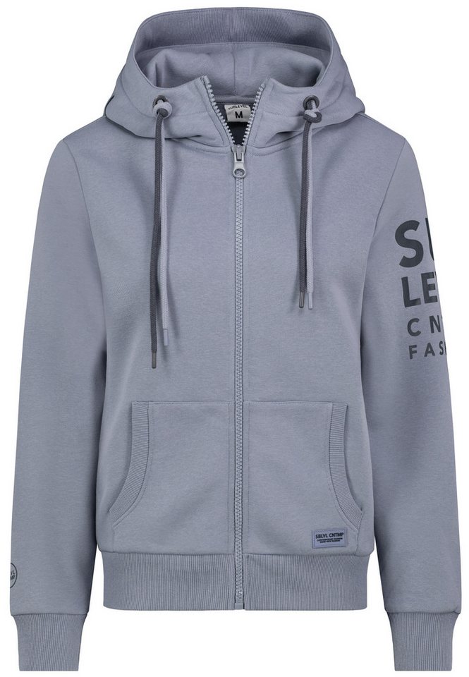 SUBLEVEL Trainingsjacke Weiche Kapuzen Sweatjacke mit Reißverschluss und Print Sweat von SUBLEVEL