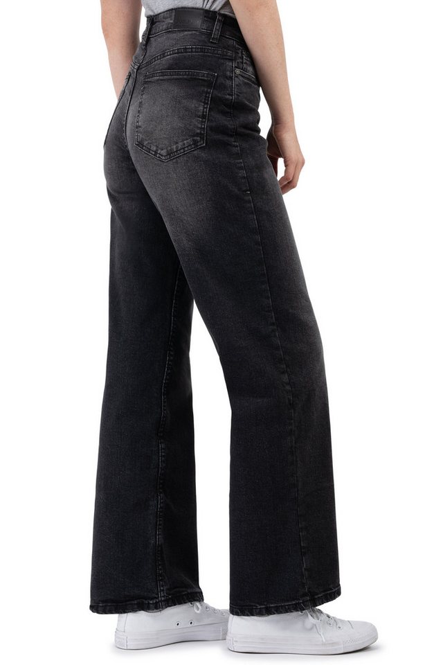 SUBLEVEL Weite Jeans Damen Jeans High Waist weiter Schnitt bequem und dehnbar von SUBLEVEL