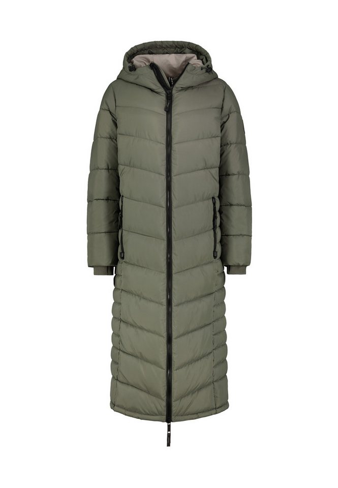 SUBLEVEL Wintermantel Damen Langer Steppmantel mit 2-Wege-Reißverschluss Steppmantel, Kapuze, Tunnelzug, 2-Wege-Reißverschluss von SUBLEVEL