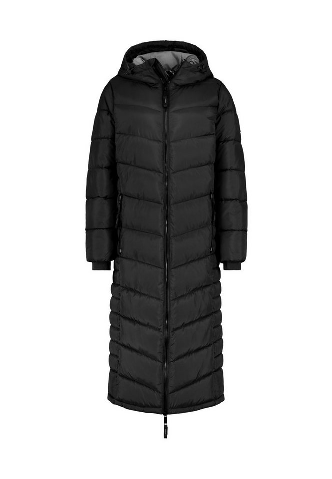 SUBLEVEL Wintermantel Damen Langer Steppmantel mit 2-Wege-Reißverschluss Steppmantel, Kapuze, Tunnelzug, 2-Wege-Reißverschluss von SUBLEVEL