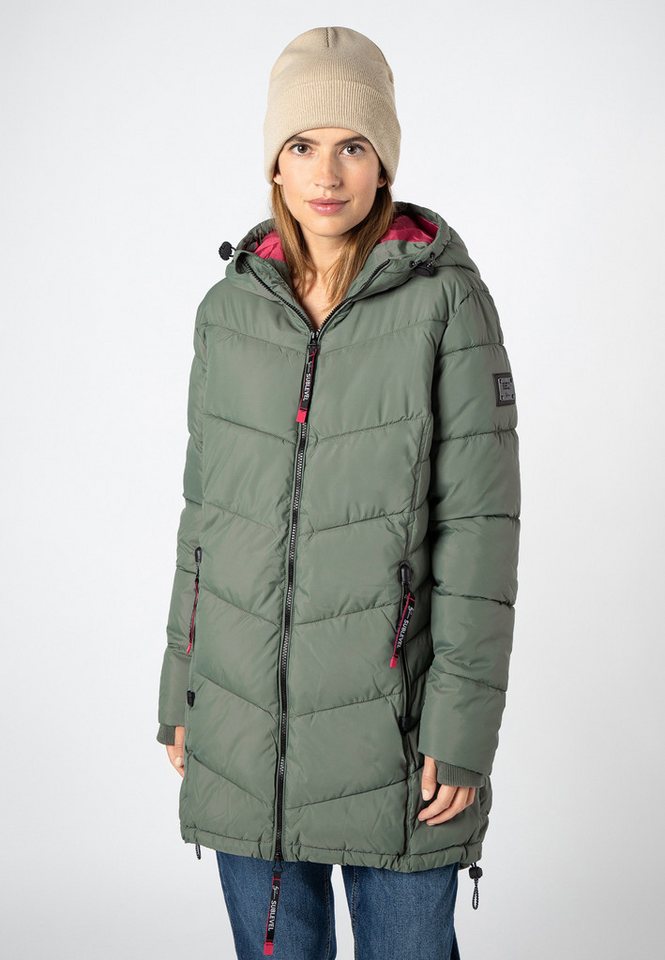 SUBLEVEL Wintermantel Steppmantel tailliert warm wattiert von SUBLEVEL