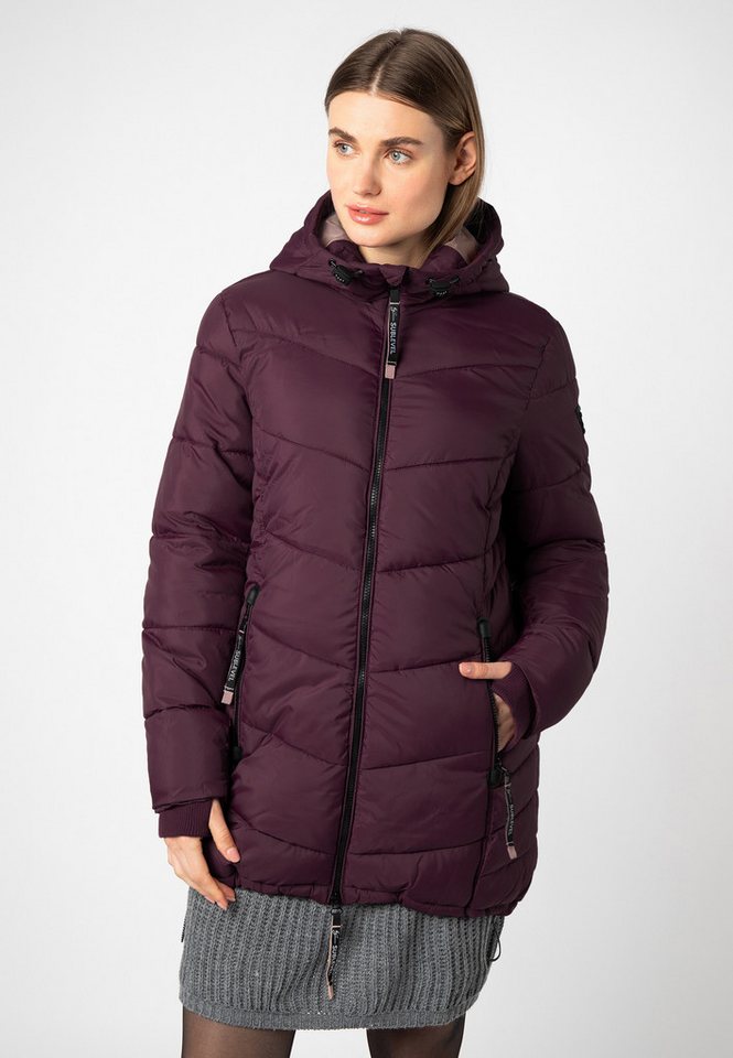 SUBLEVEL Wintermantel Steppmantel tailliert warm wattiert von SUBLEVEL