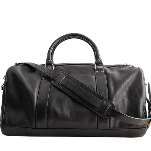 Große Weekender echt Leder Erste Schicht Rindsleder Herren Reisetasche Leder Einkaufstasche Handtaschen Große Kapazität Retro Lagerung Fitness Taschen von SUBLXPoten