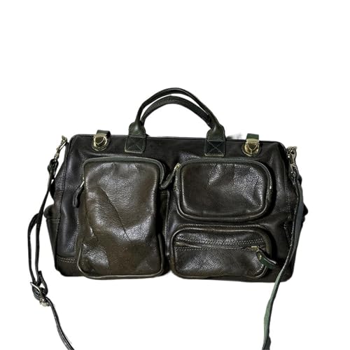 Große Weekender echt Leder Kuhleder Große Kapazität Herren Reisetasche Fitness Multi-Pocket Handtasche Gepäcktasche von SUBLXPoten