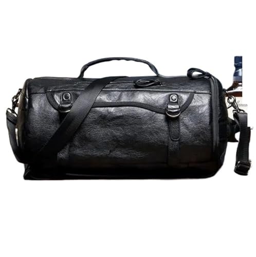 Große Weekender echt Leder PU Leder Outdoor Sports Gym Bag for Männer Mit Schuhe Tasche Training Rucksack Fitness Schulter wasserdichte Reise Handtasche von SUBLXPoten