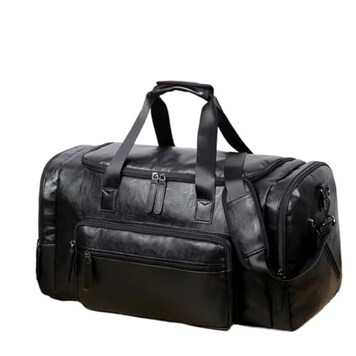 Große Weekender echt Leder PU-Leder Reisetasche Gepäck Weekender Overnight Tote for Männer Frauen Gym Sport Crossbody Handgepäck wasserdichte Handtasche(Color 6) von SUBLXPoten