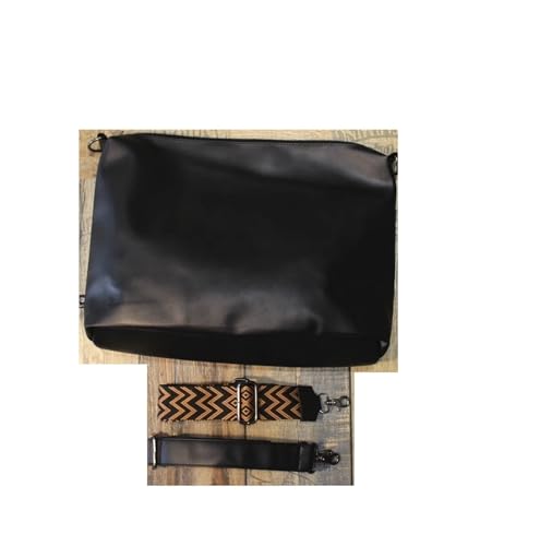 Große Weekender echt Leder Weiche Leder Crossbody Fitness Tasche Herren Single Schultertasche Einfache Trendy(Black (Brown Rhombus+Belt)) von SUBLXPoten