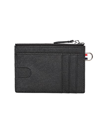 SUBORAWOS Schlank Kreditkartenetui, Leder Kartenetui Portemonnaie mit Münzfach,Mini Geldbeutel Damen Geldbörse mit 6 Kartenfächern, 1 Ausweisfenster (Black) von SUBORAWOS