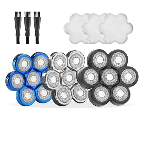 Auswechselbarer Elektrischer Rasierkopf 7D Cutter Floating Head Wasserdichter Rasierer Aus Rostfreiem Stahl For Männerklinge(3PCS) von SUBRAZRP