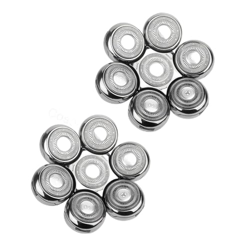 Ersatzrasiererköpfe, Klingen For Rasierer, Rasierkopf For Glatze, Rasierkopf, 7-Kopf-Rasierer, 5-in-1-Rasierkopf(2pcs) von SUBRAZRP