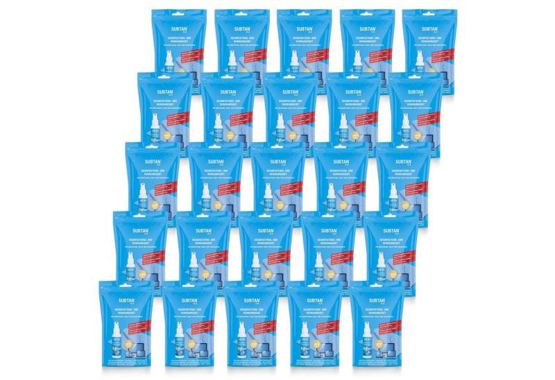 SUBTAN Blue Pocket Desinfektions- und Reinigungsset Reinigungsspray (25-St) von SUBTAN