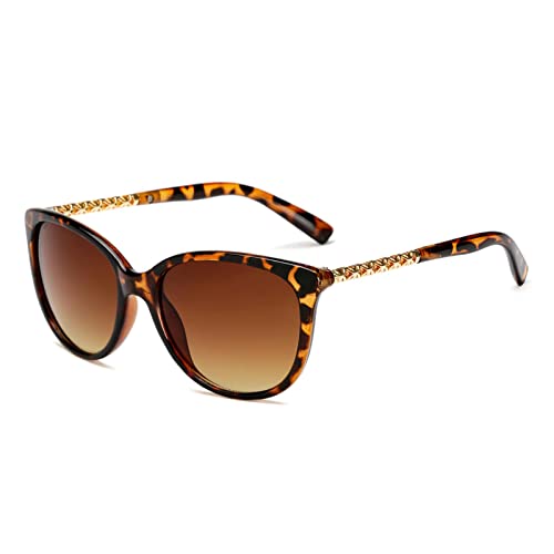 SUBX Luxus Vintage Cat Eye Sonnenbrille Frauen Markendesigner Heiße Sonnenbrille Für Weibliche Damen Eyewears-Leopard Rahmen von SUBX