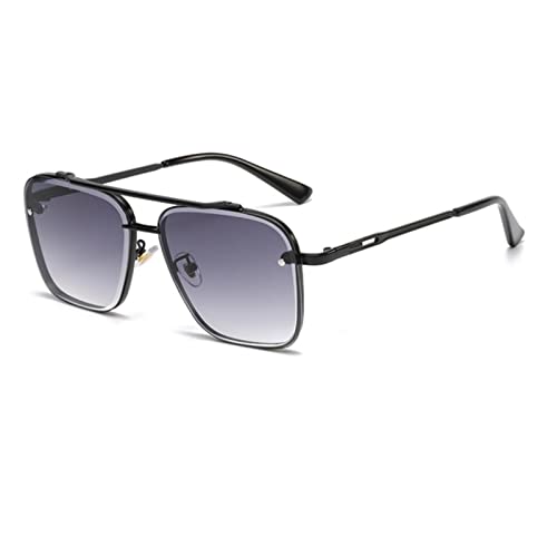 SUBX Neue Sonnenbrille mit Farbverlauf für Herren Mode Metall Big Frame Sonnenbrille Markendesign Luxus-Schwarz Grau von SUBX
