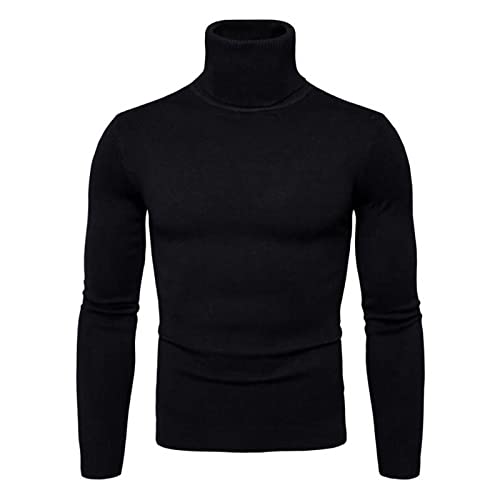 SUCES Herren Pullover Turtleneck Strickpullover Feinstrick-Rolli Langarmpullover Rollkragenpulli Pulli Mit Rollkragen S-2XL von SUCES