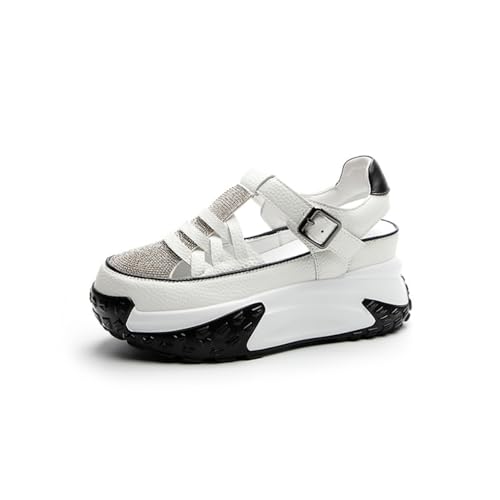 Frauen Plattform Turnschuhe ausgehöhlt Trainer Schnalle dicken Boden Höhe Erhöhung Casual Fitness Schuhe Sommer Sport Running Sandalen von SUCHETA