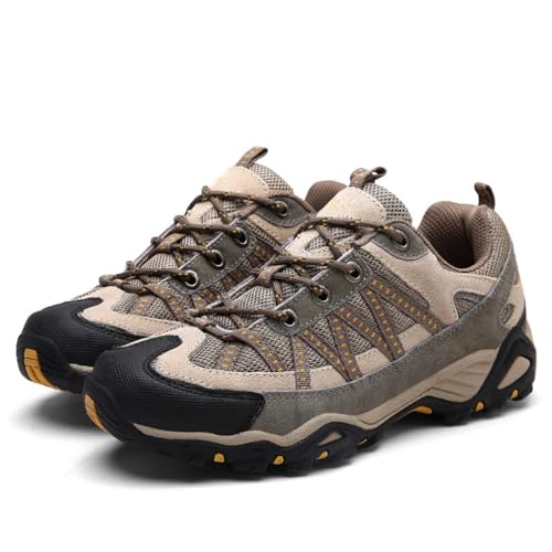 Outdoor-Wanderschuhe Frauen Atmungsaktiv rutschfest Stoßdämpfend Paar Casual Trekking-Schuhe Low-Top Leichtgewicht Sport Reise Schuhe von SUCHETA