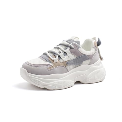Bunte Schuhe mit dicken Sohlen Damen Höhe erhöhen Casual Running Studenten Training Schuhe leichte Luftkissen Trainer Mode Reiseschuhe von SUCHETA