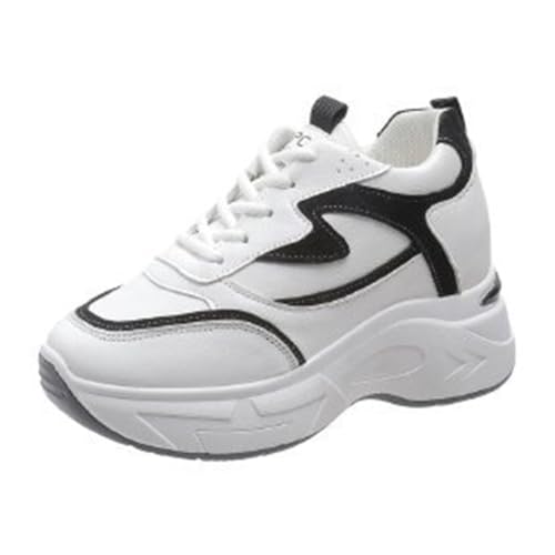 Damen Plattform Höhe erhöhen Lace-up Trainer atmungsaktiv vielseitig Mode Klassische Sportschuhe leicht tragen Basketball Sportschuhe von SUCHETA