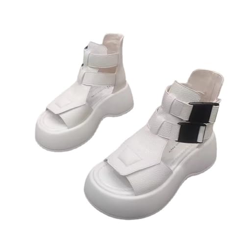 Frauen lose Turnschuhe Sandalen hohl aus offenen Zehe Casual Trainer Muffin Ferse Höhe erhöhen Flache Schuhe Schnalle Plattform Einzelne Schuhe von SUCHETA