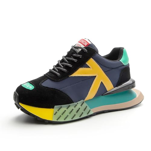 SUCHETA Herbst Runde Kopf Papa dicken Boden lässig Trainer Schnürung Damen atmungsaktiv Muffin Schuhe im Freien Laufschuhe leichte Schock Wanderschuhe von SUCHETA