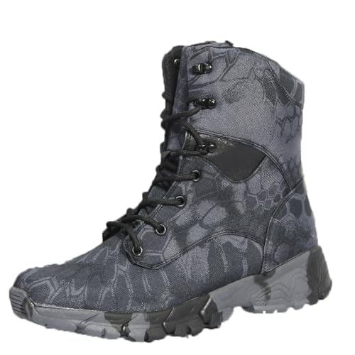 SUCHETA wasserdichte Outdoor-Wanderschuhe Python Camouflage Landkampfstiefel rutschfeste, leichte, Taktische Schuhe Winterstiefel für Männer von SUCHETA